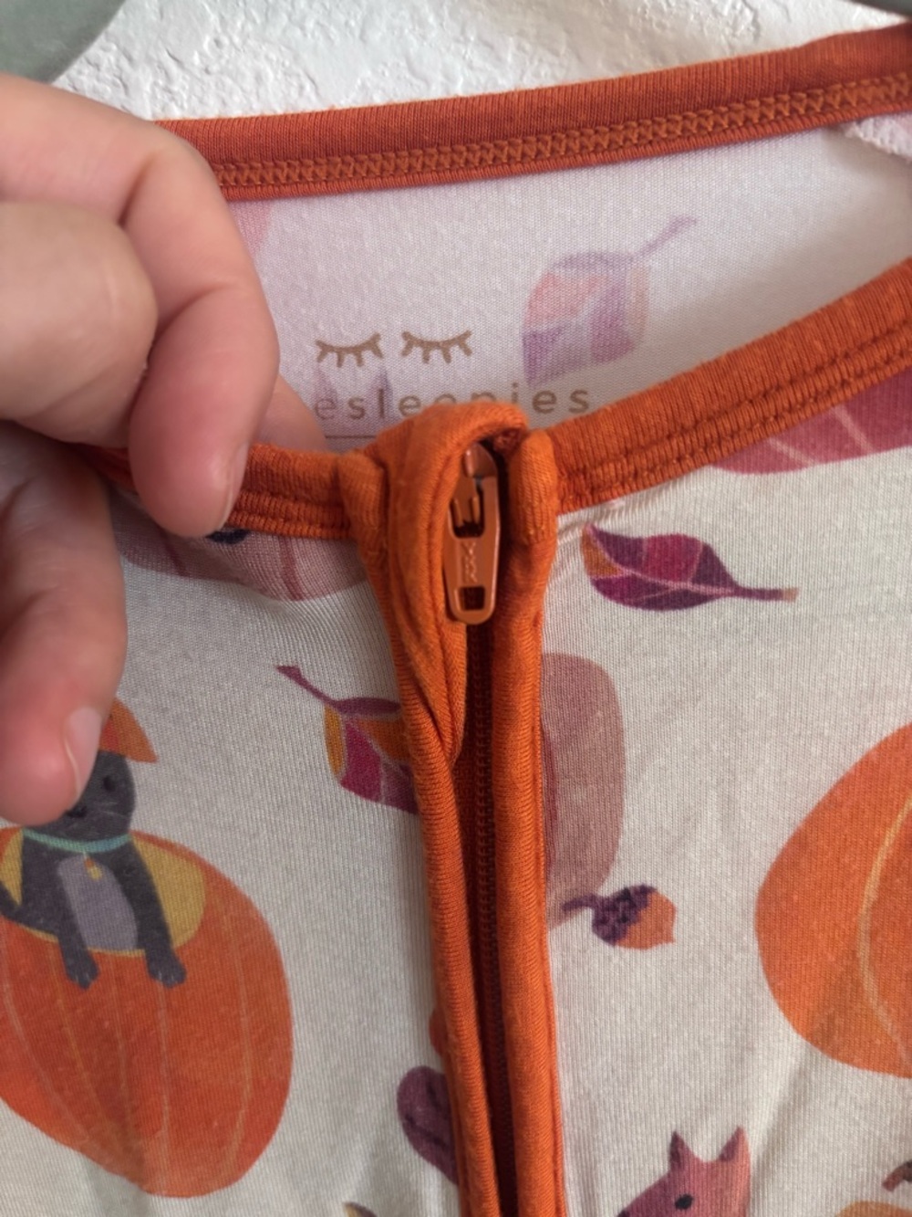 Little Sleepies Kids Pumpkin Pals Zippy - Picture 3 of 7